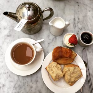 Tea, Scones, clotted cream and jam