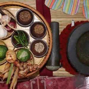 Ingredients for green curry paste